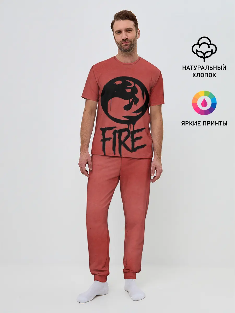 Мужская пижама с брюками / Emblems Fire