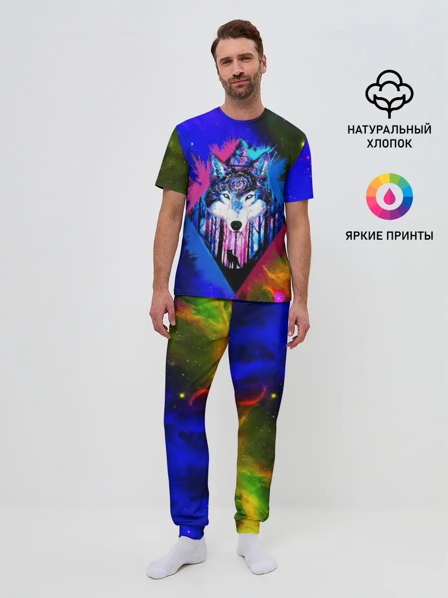 Мужская пижама с брюками / Cosmo Wolf
