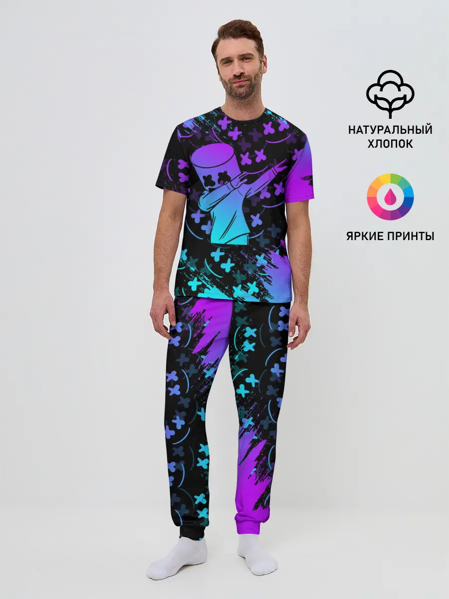 Мужская пижама с брюками / FORTNITE x MARSHMELLO