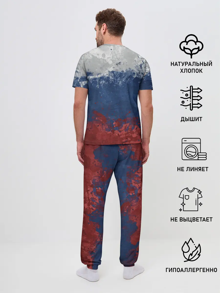 Мужская пижама с брюками / Russia my roots