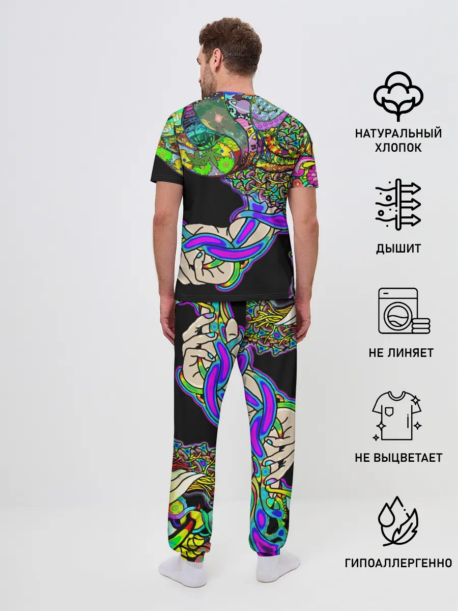 Мужская пижама с брюками / ПСИХОДЕЛИКА NEW