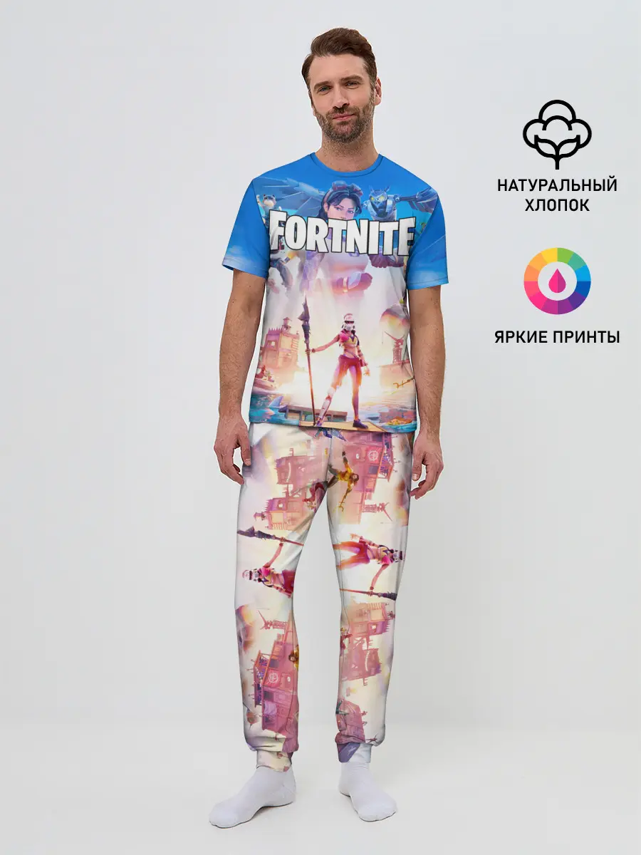 Мужская пижама с брюками / ФОРТНАЙТ 3 СЕЗОН