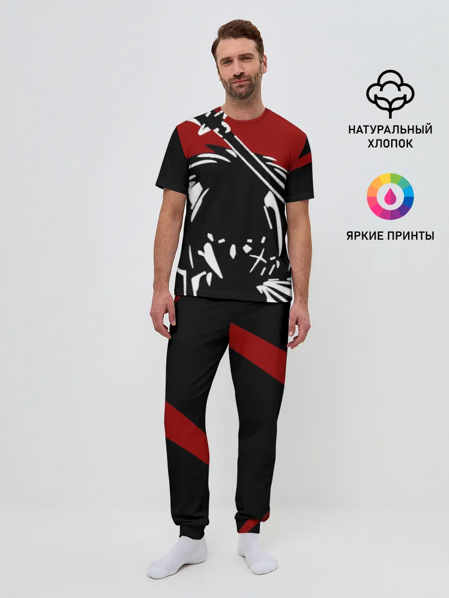 Мужская пижама с брюками / Химура Кэнсин Самурай Х