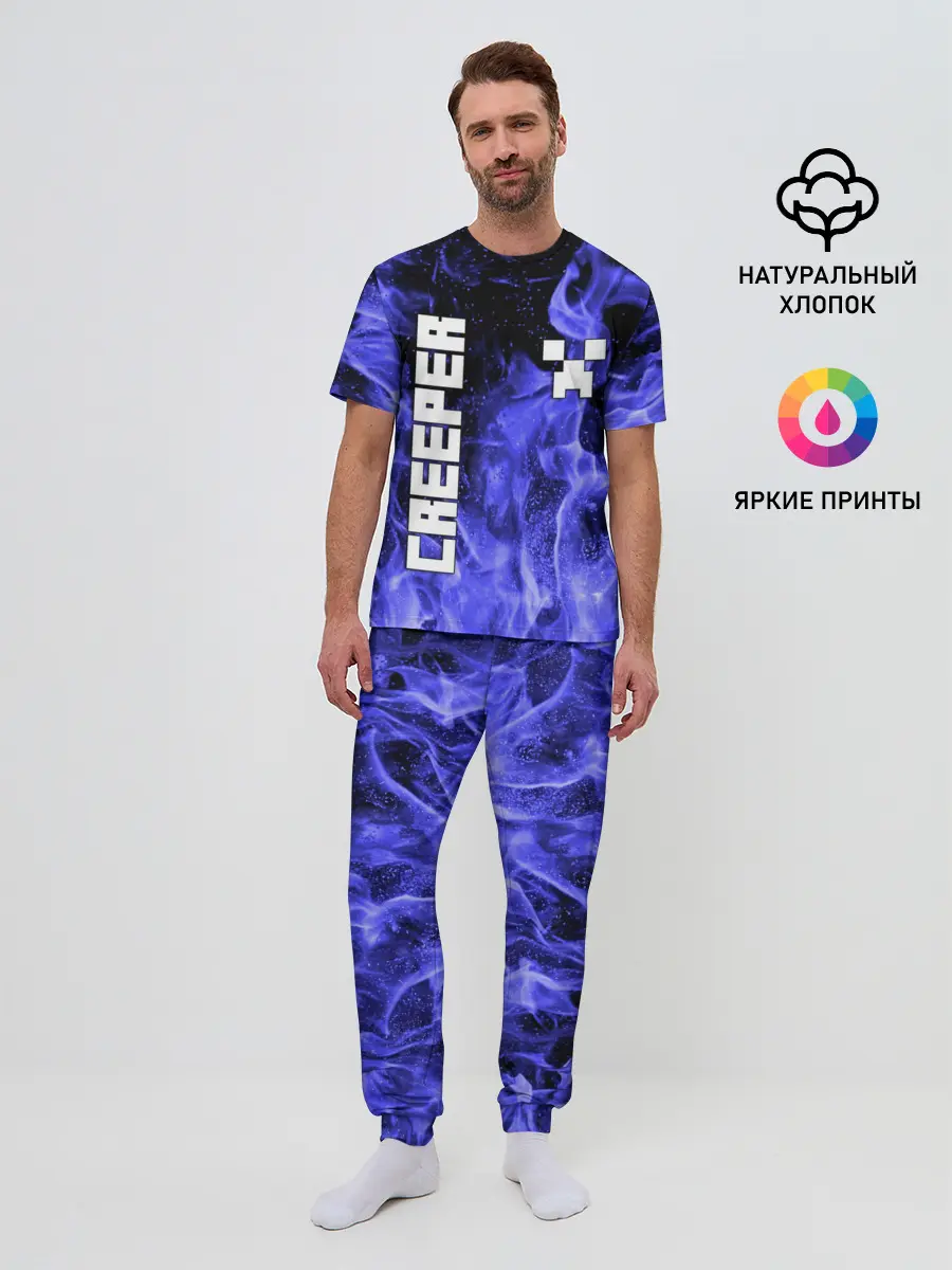 Мужская пижама с брюками / MINECRAFT CREEPER