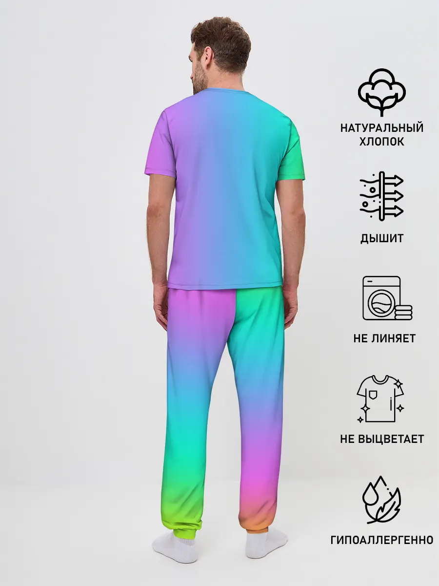 Мужская пижама с брюками / Fairy Tail rainbow