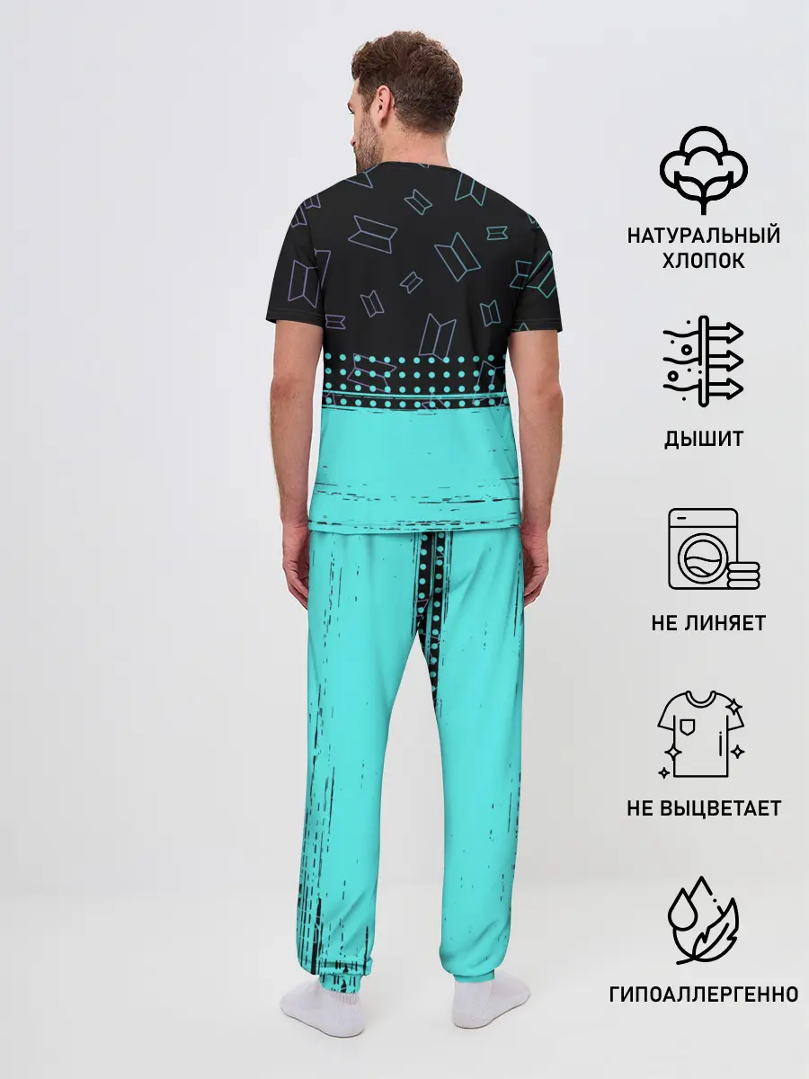 Мужская пижама с брюками / BTS / БТС