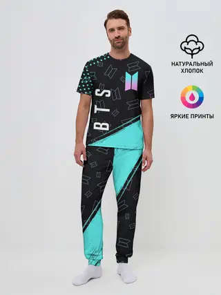 Мужская пижама с брюками / BTS / БТС