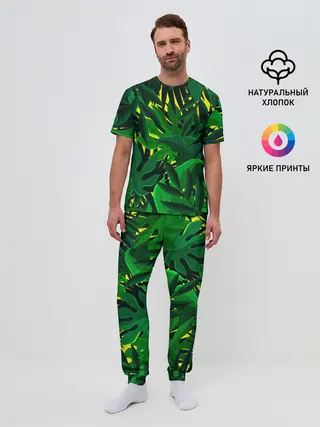 Мужская пижама с брюками / В джунглях