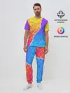 Мужская пижама с брюками / Цветные переливы