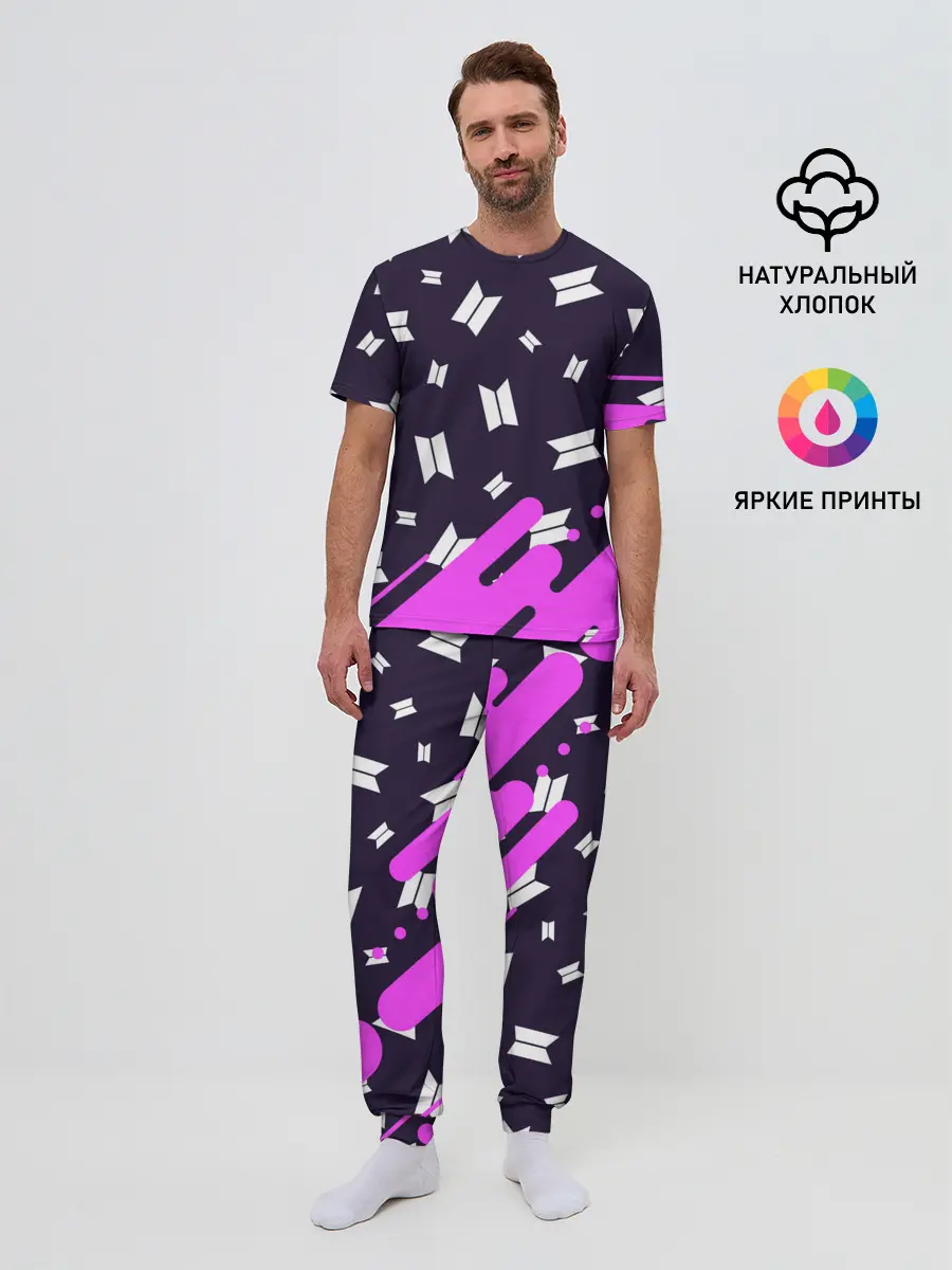 Мужская пижама с брюками / BTS / БТС