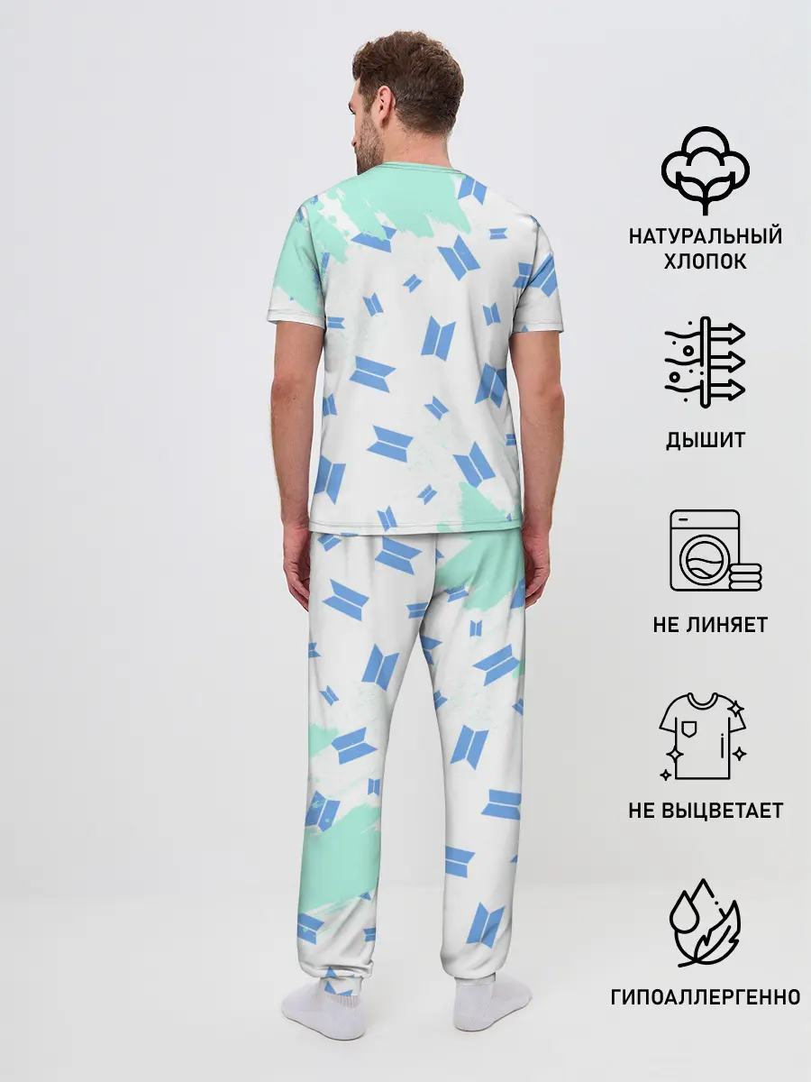 Мужская пижама с брюками / BTS / БТС