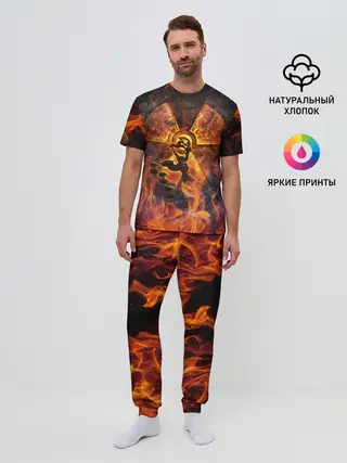 Мужская пижама с брюками / S.T.A.L.K.E.R. 2 КОЛЕСО ОБОЗРЕНИЯ,ПРИПЯТЬ