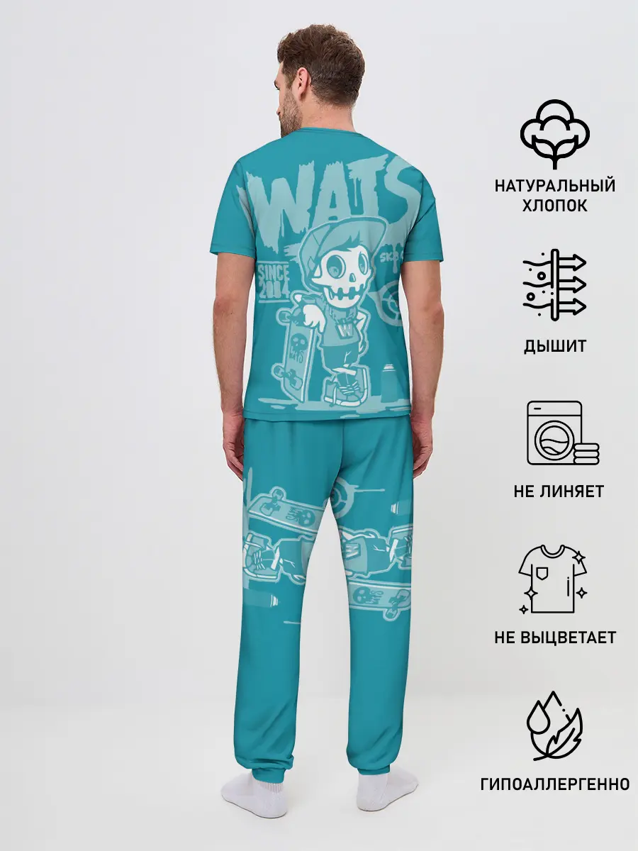 Мужская пижама с брюками / Граффити Wats