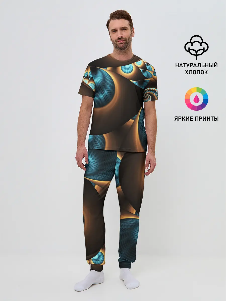 Мужская пижама с брюками / 3D FRACTAL