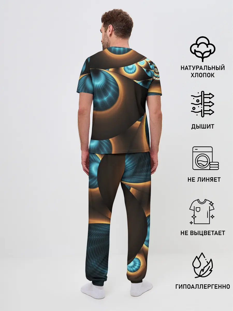 Мужская пижама с брюками / 3D FRACTAL