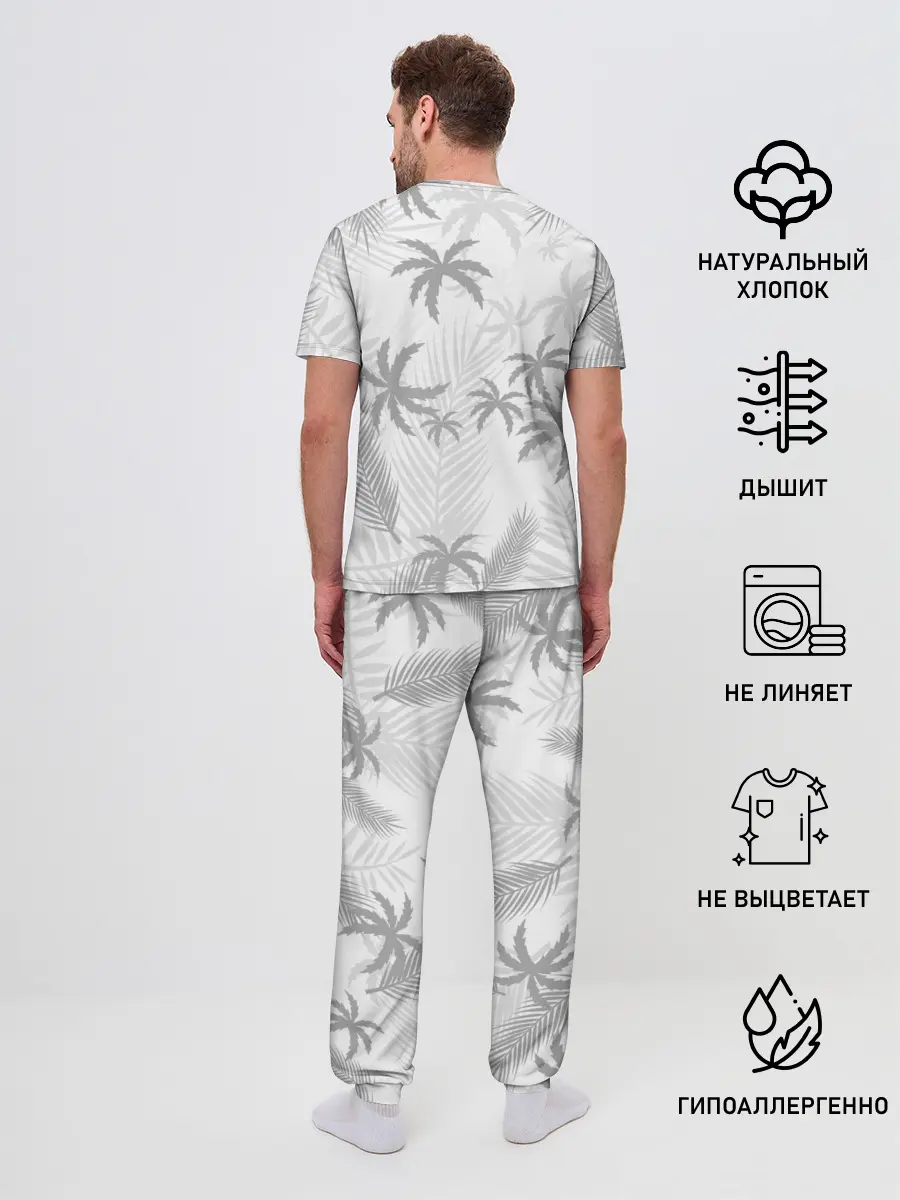 Мужская пижама с брюками / ПАЛЬМЫ | ЛЕТО | TROPICAL