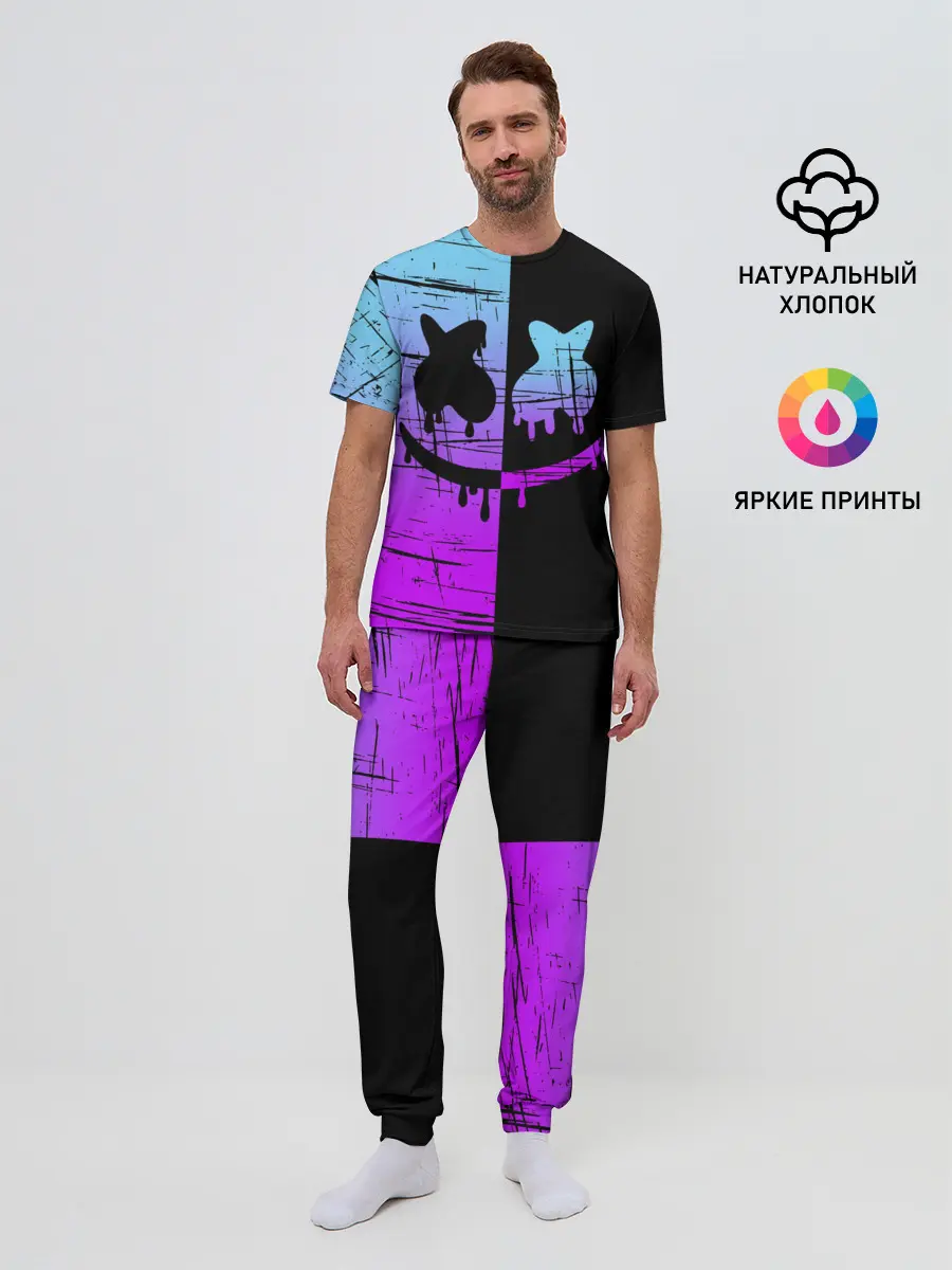 Мужская пижама с брюками / FORTNITE MARSHMELLO.