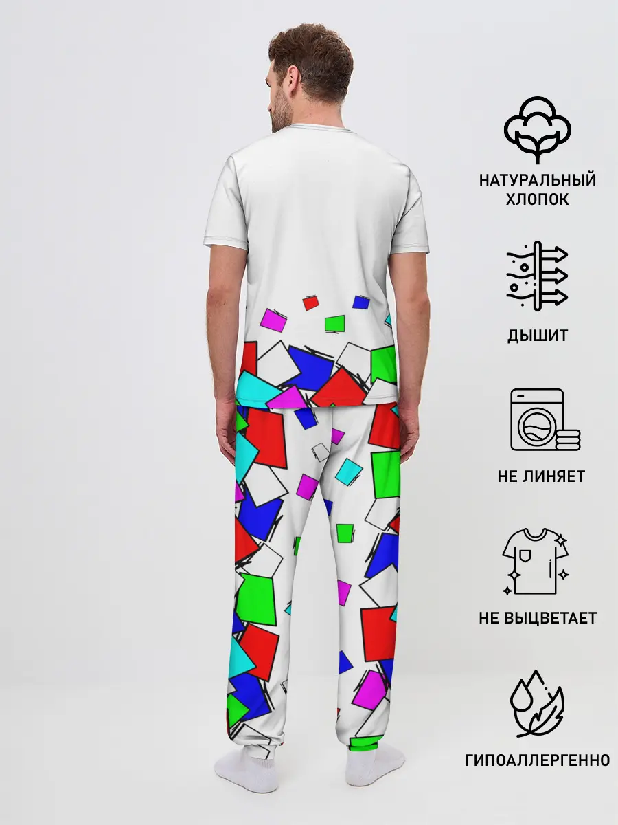 Мужская пижама с брюками / Телевизор