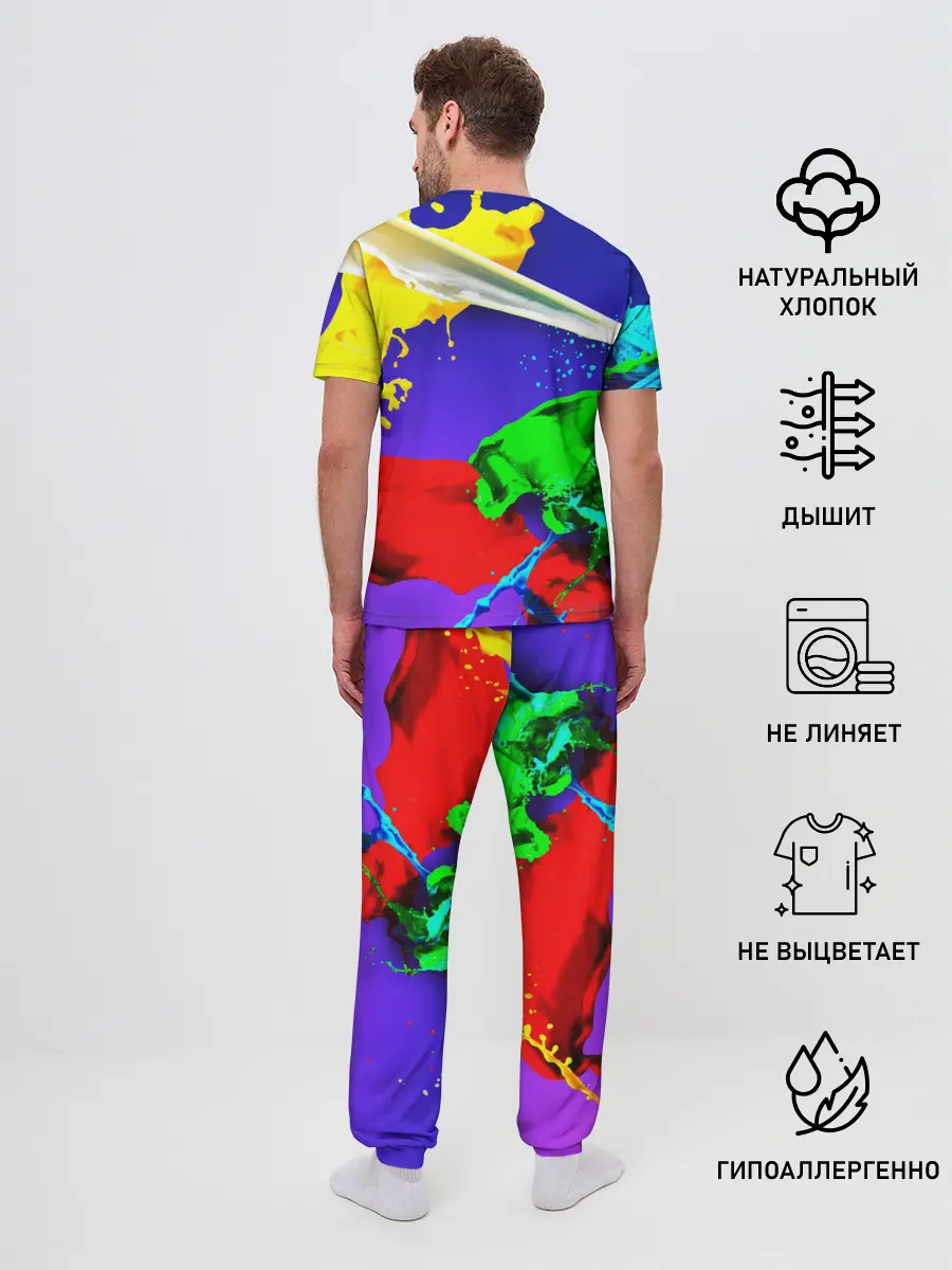 Мужская пижама с брюками / НЕОНОВЫЙ КРАСКИ