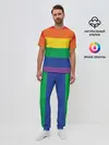 Мужская пижама с брюками / Радуга