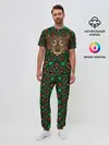 Мужская пижама с брюками / Лесной Орнамент | Медведь
