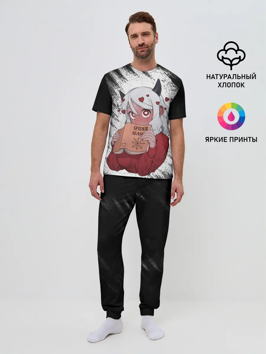 Мужская пижама с брюками / Малина очерк Helltaker