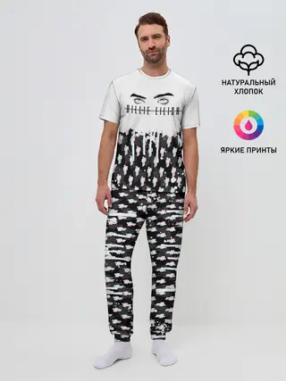 Мужская пижама с брюками / BILLIE EILISH GLITCH