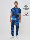 Мужская пижама с брюками / Blue Abstraction
