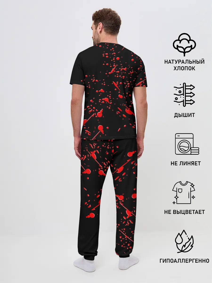 Мужская пижама с брюками / Панда Мафиози