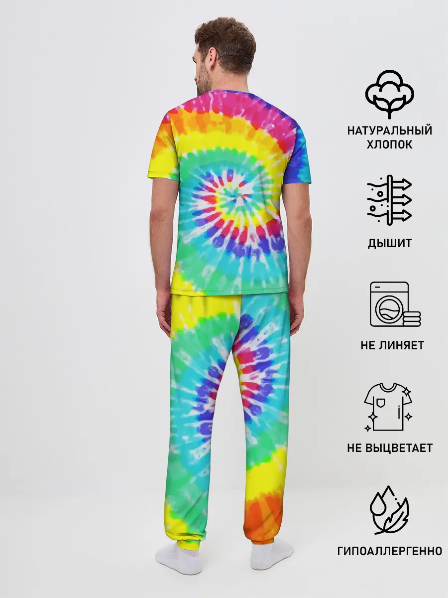 Мужская пижама с брюками / TIE-DYE СТЕНА