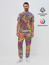 Мужская пижама с брюками / НЕОНОВЫЕ ЛИНИИ / АБСТРАКЦИЯ