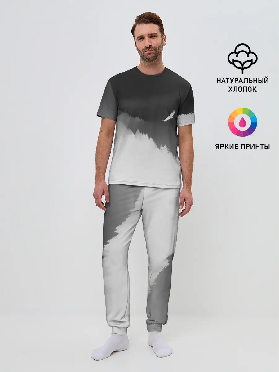 Мужская пижама с брюками / ОРЁЛ НАД ЛЕСОМ