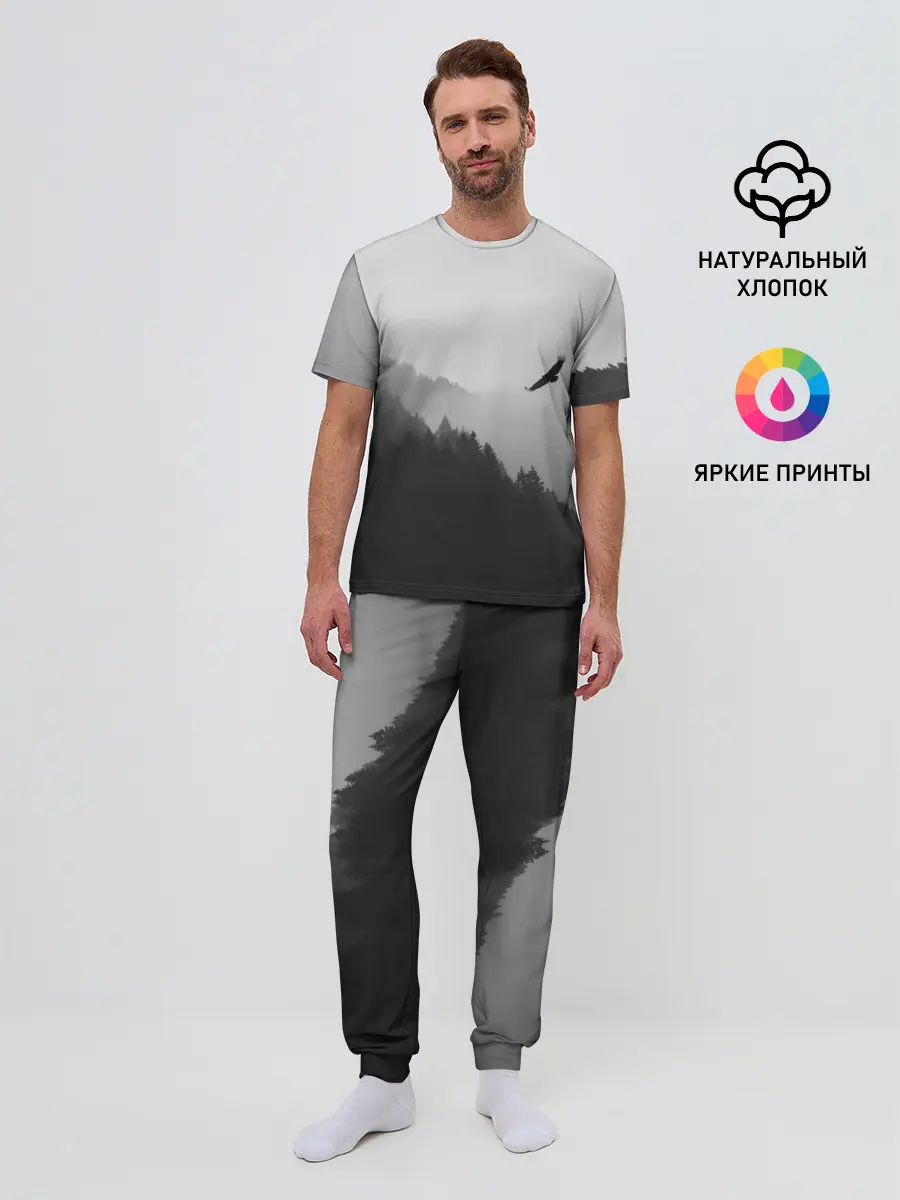 Мужская пижама с брюками / ОРЁЛ НАД ЛЕСОМ