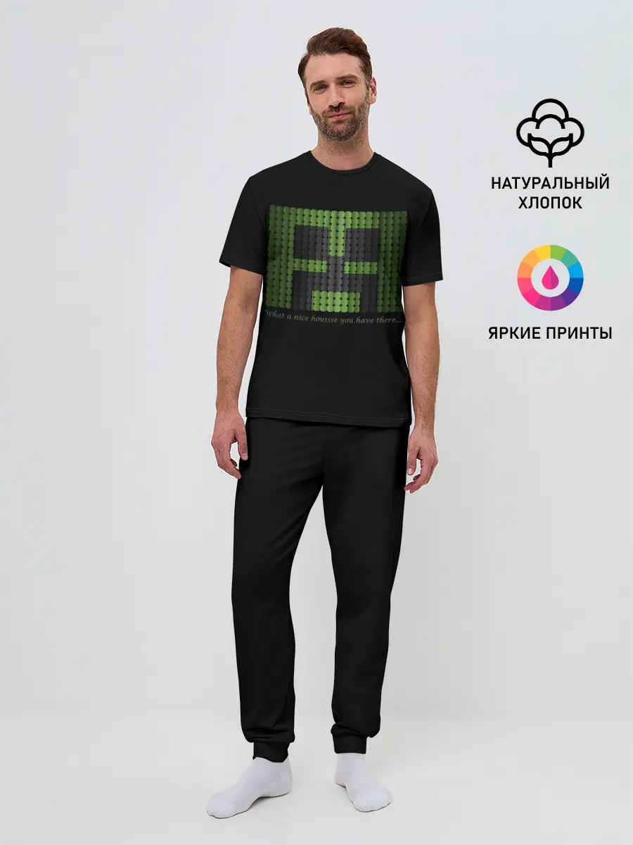 Мужская пижама с брюками / MINECRAFT CREEPER