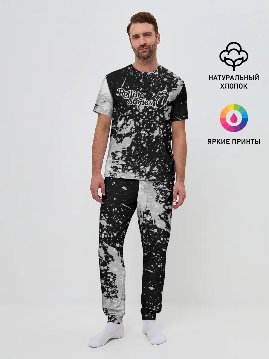 Мужская пижама с брюками / Rolling Stones