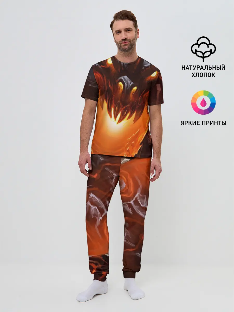 Мужская пижама с брюками / Дракон Лавы