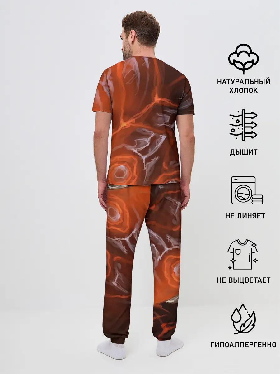 Мужская пижама с брюками / Дракон Лавы