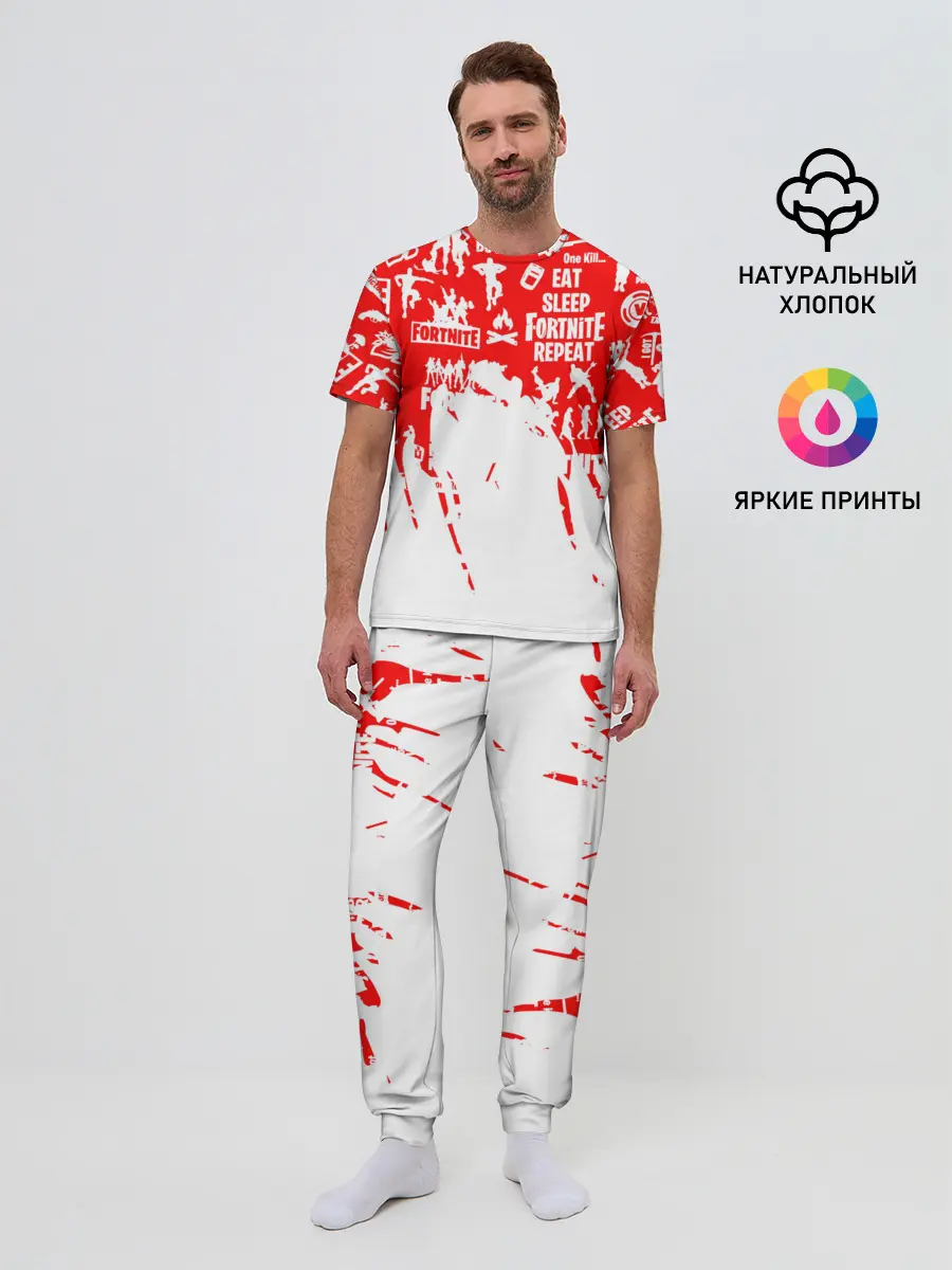 Мужская пижама с брюками / Fortnite