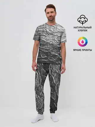 Мужская пижама с брюками / Фольга