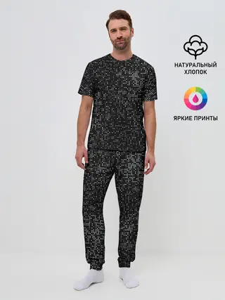 Мужская пижама с брюками / Блестящие полутона