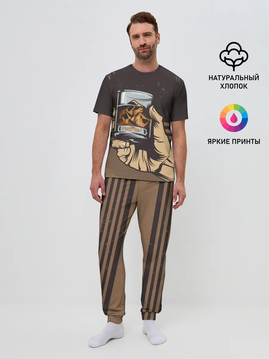 Мужская пижама с брюками / Ретро Виски