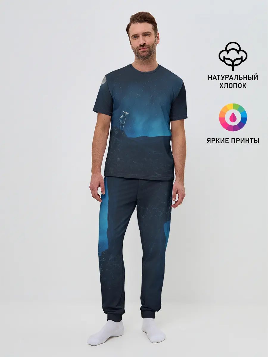 Мужская пижама с брюками / WOLF