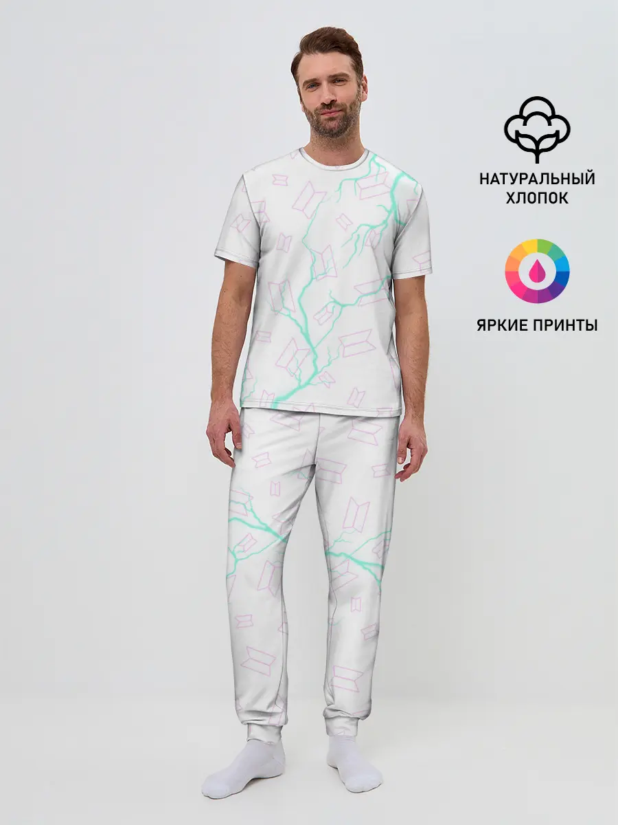 Мужская пижама с брюками / BTS / БТС