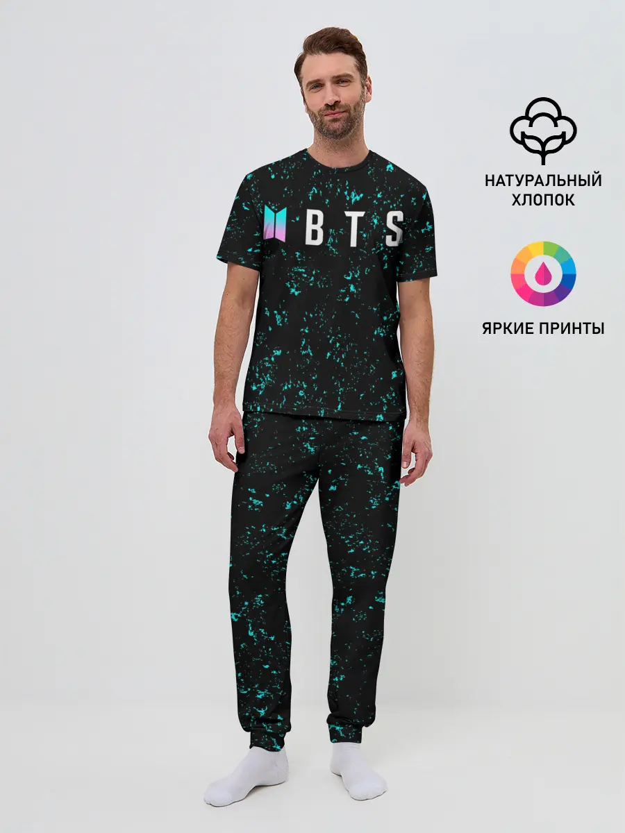 Мужская пижама с брюками / BTS / БТС