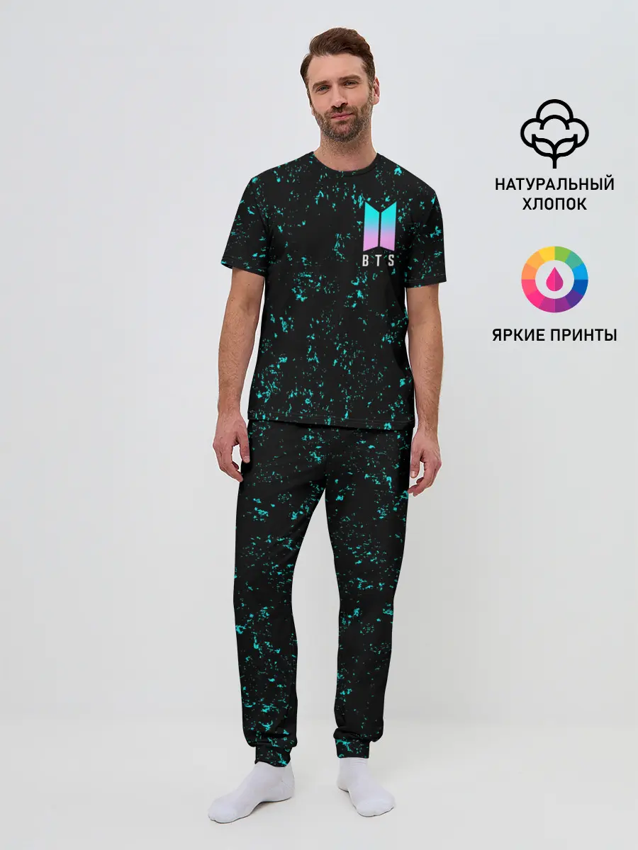 Мужская пижама с брюками / BTS / БТС