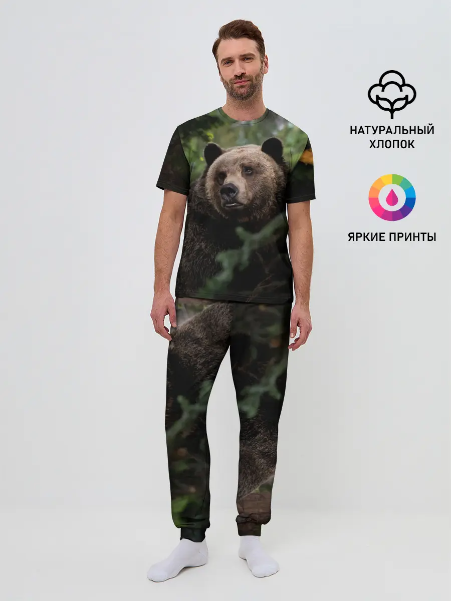 Мужская пижама с брюками / Медведь