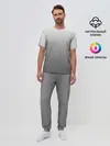 Мужская пижама с брюками / Черно-белый градиент