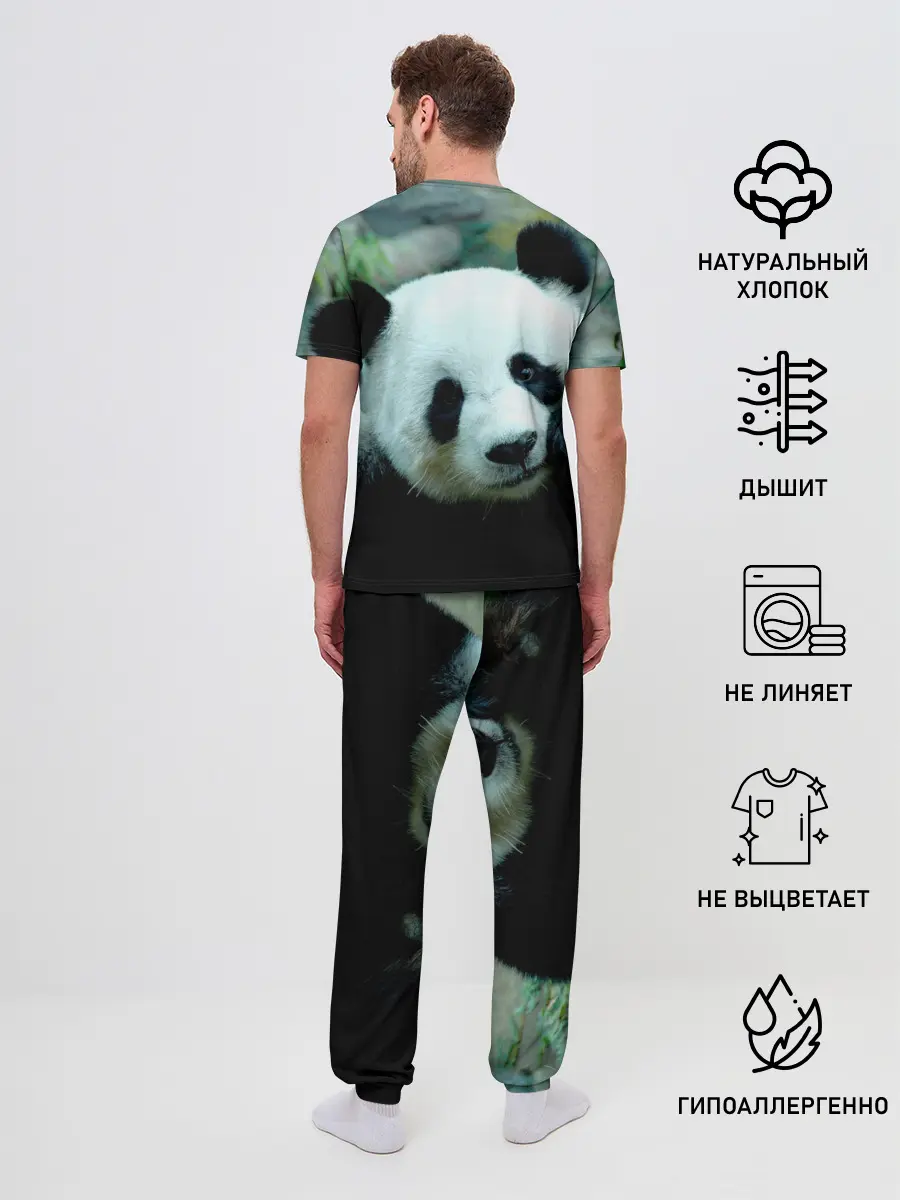 Мужская пижама с брюками / Панда