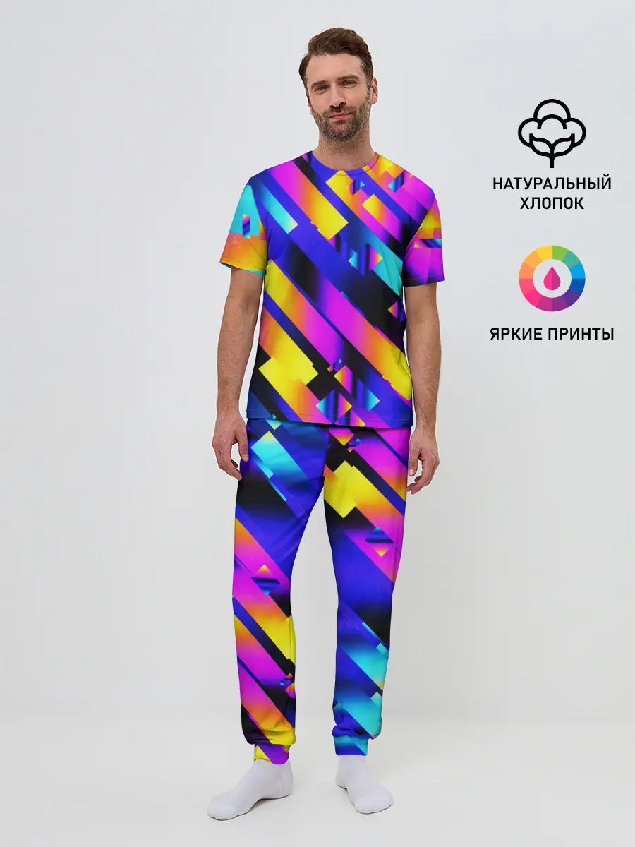 Мужская пижама с брюками / Rectangle