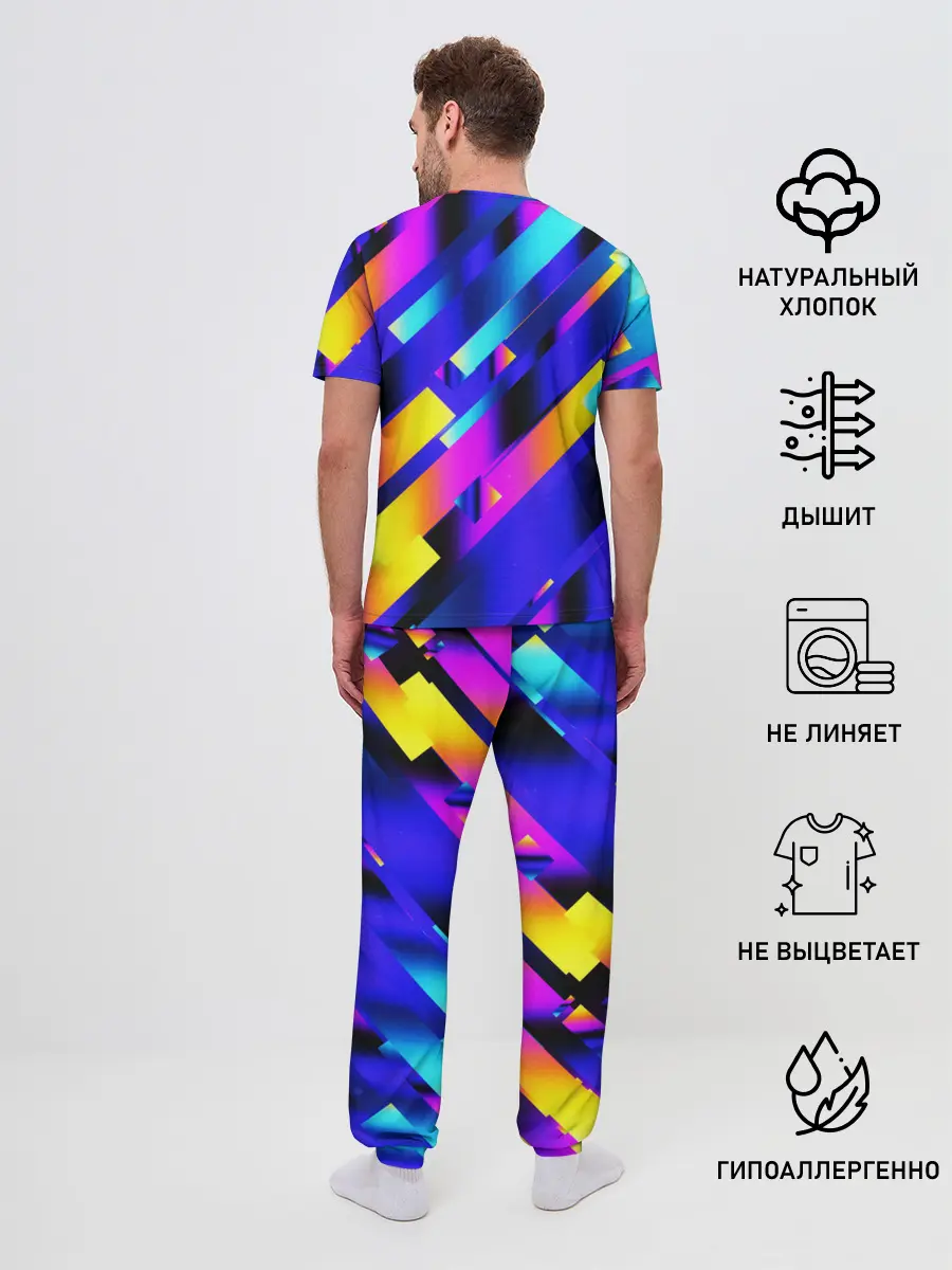 Мужская пижама с брюками / Rectangle